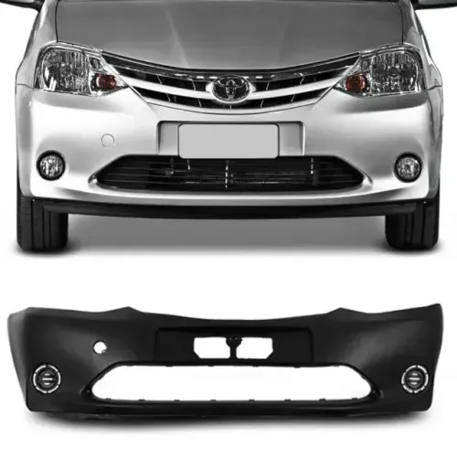 Parachoque Dianteiro Toyota Etios 2013 à 2016 - Preto Liso - DTS