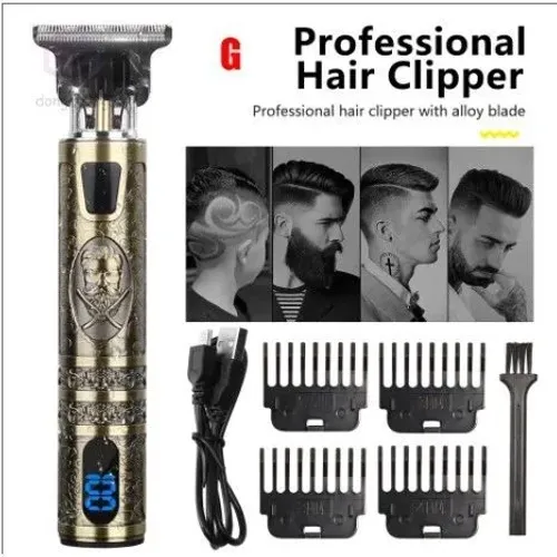 Aparador de cabelo T9 elétrico, cortador de cabelo e máquina de acabamento