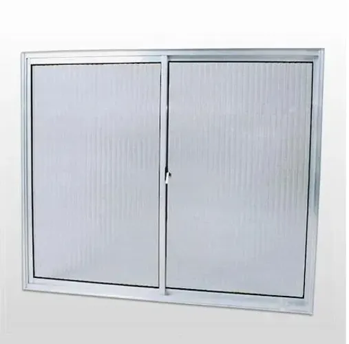 janela 2 folhas 100x100 vidro canelado aluminio natural