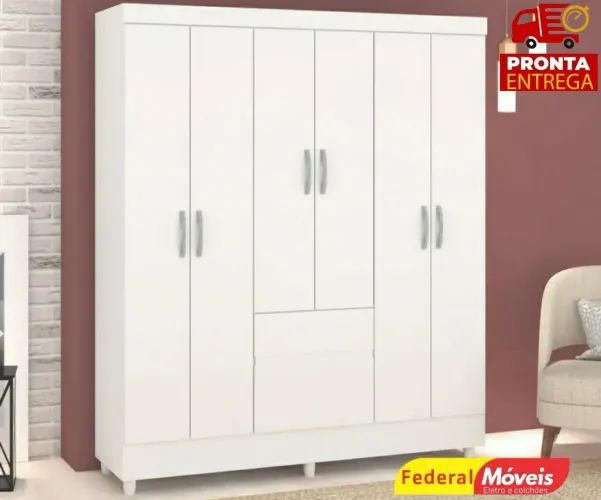 Guarda Roupa com 6 Portas Novo Fazemos Entrega