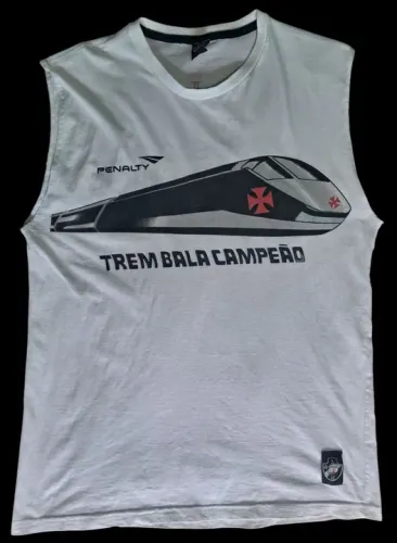 Camiseta Penalty Vasco Trem Bala Campeão - Branca - Tamanho P