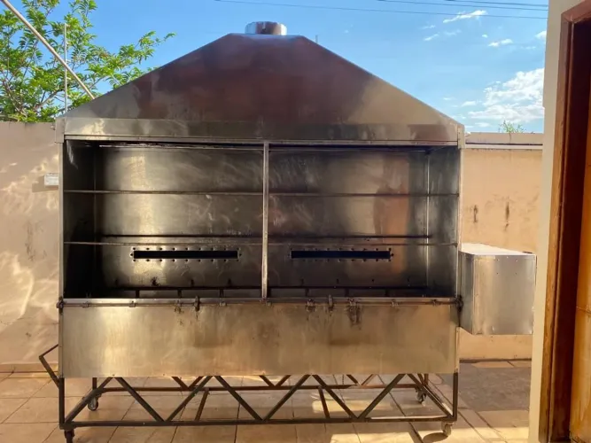 Churrasqueira inox para frango na brasa !! Grande oportunidade! Aproveite 
