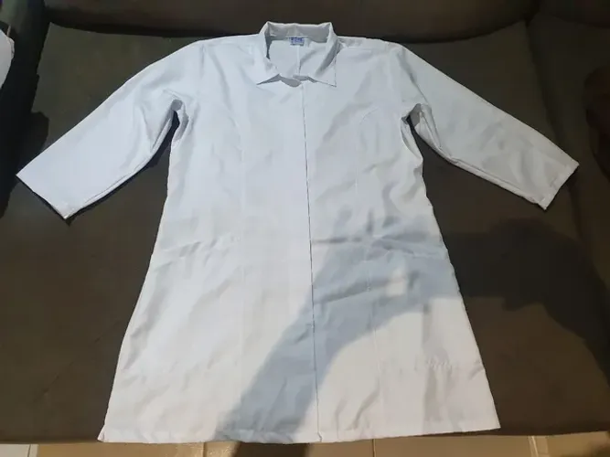 Jaleco branco manga longa XG