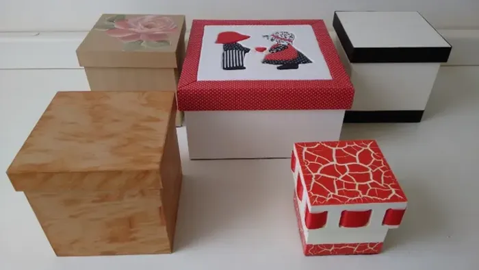 Caixas decorativas para vários tipos de ambientes. Várias finalidades. Feitas artesanalm