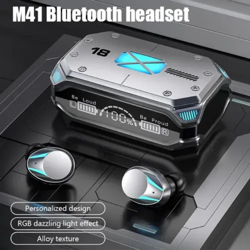 Fones Bluetooth M41 Tws com 1200mAh de Power Bank