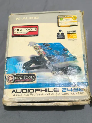Placa De Áudio Profissional M- Áudio Modelo Audiophile 2496