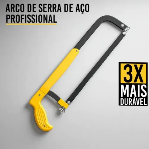 Arco De Serra Ajustável Profissional Aço 200 A 300mm Dentes Duplos Design Ergonômico