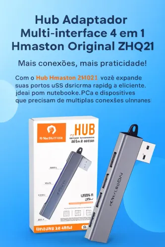 adaptador Hub Multi-interface Hmaston ZHQ21 - 1x USB 3.0 + 3x USB 2.0