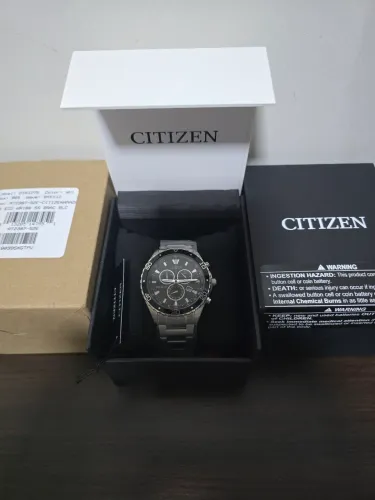 Citize Relógio cronógrafo masculino Eco-Drive Weekender Original Novo com Nota fiscal