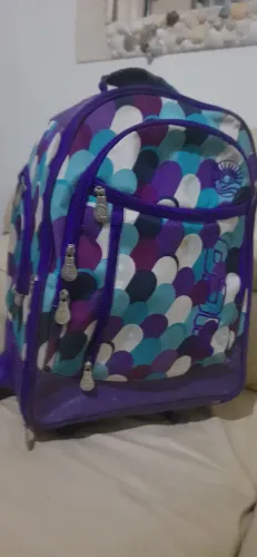 Mochila Juvenil Colorida de rodinhas