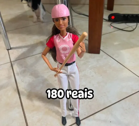 Boneca Barbie Atleta de Baseball - Tokyo 2020
