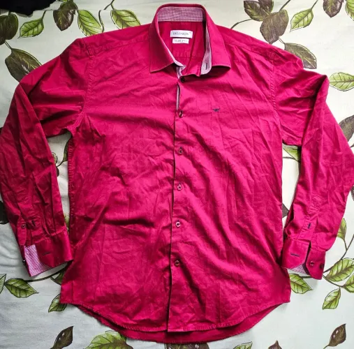 Camisa Social Vermelha Slim Fit - Dilomon