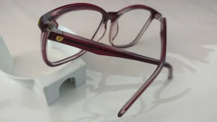 armação óculos F elegante, cor vinho, unisex