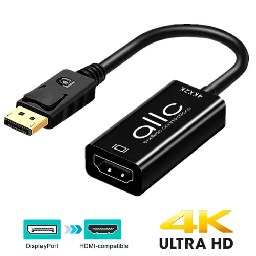 Cabo Adaptador Conversor Displayport DP para HDMI 4K Ultra HD Alta Definição