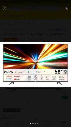 Smart Tv 58 Philco Led 4k Google Tv Hdr10 P58kga
