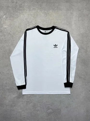 Camiseta Adidas Manga Longa com Listras