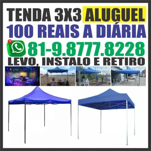 Tenda para festas e eventos. Aluguel, 100 reais.