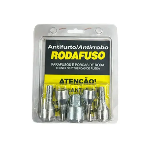 Parafuso Antifurto Antirrobo kit 5 peças Rodafuso