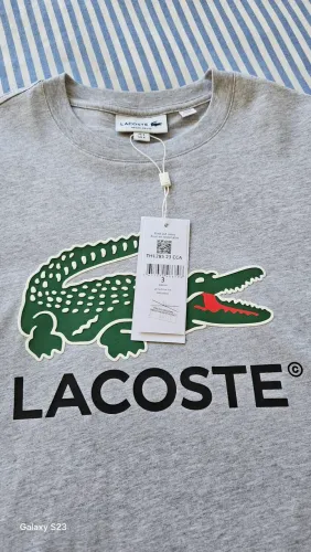 Camisa Lacoste cinza 