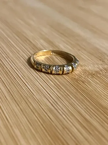 Anel ouro 18k com diamantes