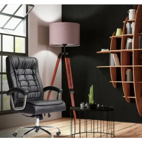 Cadeira De Escritório Presidente Monique Big Preta Confort compre direto da importadora 