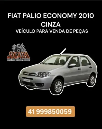 Sucata Venda De Pecas Fiat Palio Economy 2010 Cinza 4p
