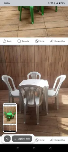 Vendo mesas e cadeiras de plástico excelente qualidade 