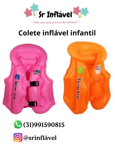 Colete inflável infantil - NOVO