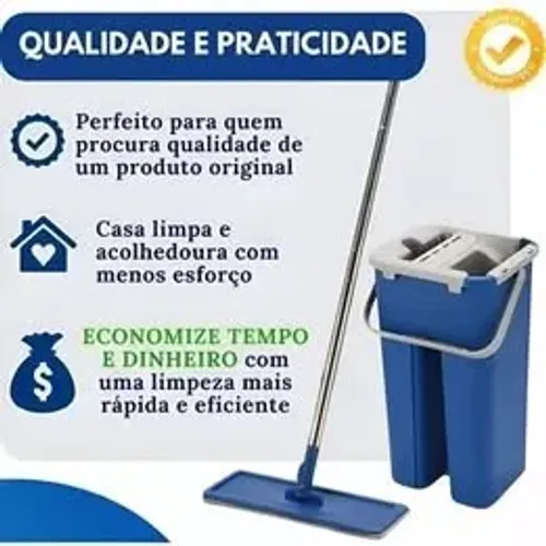Mega Promoção: Mop Balde Flat Multiuso Lava e Seca 360! Entregamos!