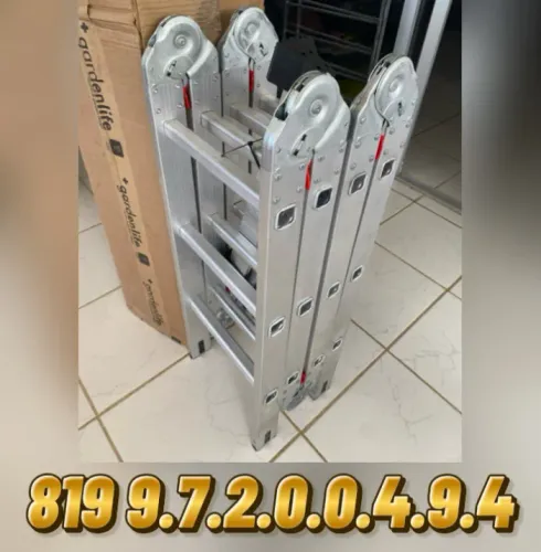 Escada de Alumínio Articulada 4x3 (Nova)