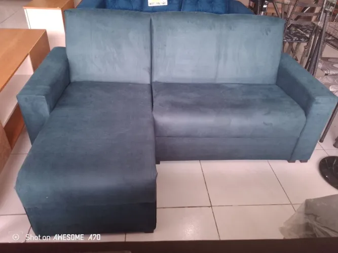 Sofá com chaise Paris 3 lugares entrego no mesmo dia