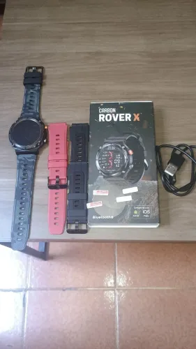 Smartwatch Carbon Rover X + 3 Três pulseiras+ duas películas anti arranhões extra.