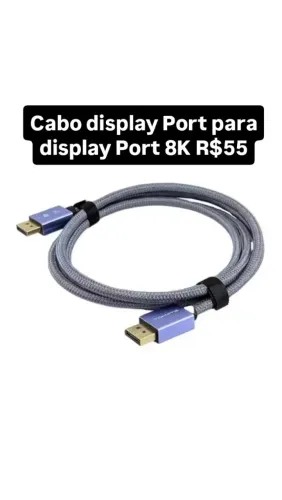 Cabo display Port para display Port 8K 