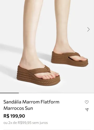 Sandália Marrom Flatform AREZZO 