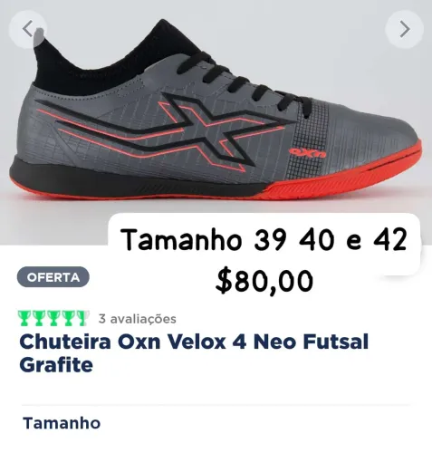 Chuteiras futsal OXN