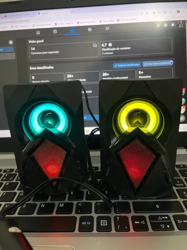 CAIXA DE SOM COM LED PARA PC