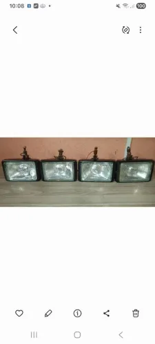 4 Faróis de milha. 2 pares.. lente de vidro FORTLUZ 15X9. 2PARES. EXCELENTE ESTADO