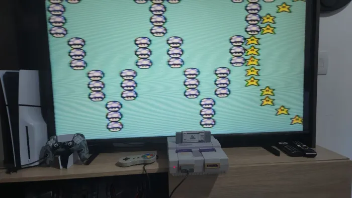 Video game Super Nintendo modelo snsm- 001 (BRA) funcionando 