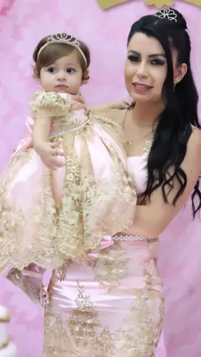 Vestido mãe e filha aniversário primeiro aninho