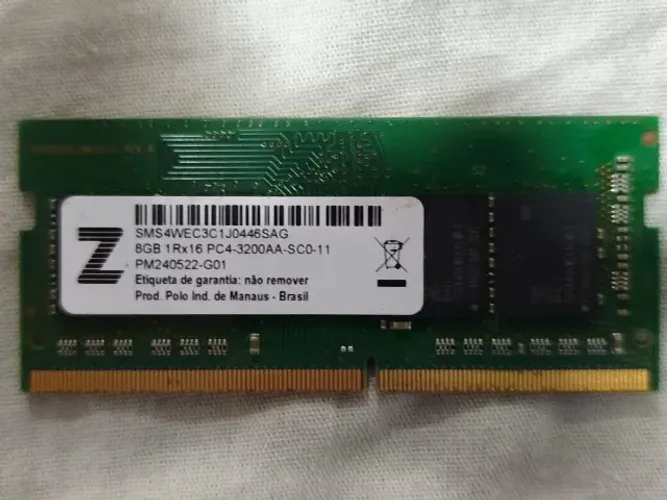 2 memorias ram 8gb sodimm ddr4 3200mhz zilia tecnologia