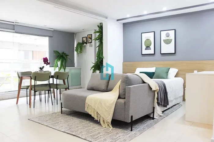 Charmoso Studio na Bela Cintra Mobiliado