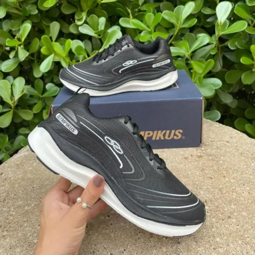 Tênis Esportivo Masculino Preto academia caminhada