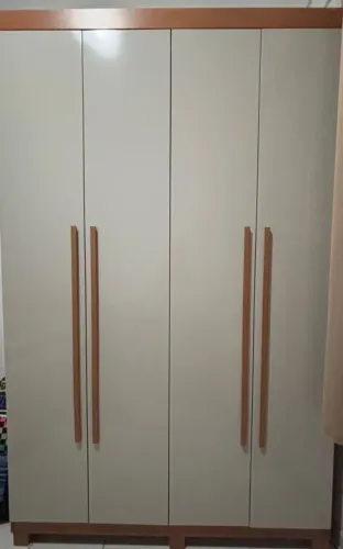 Armário 4 portas new master cinamomo/ off