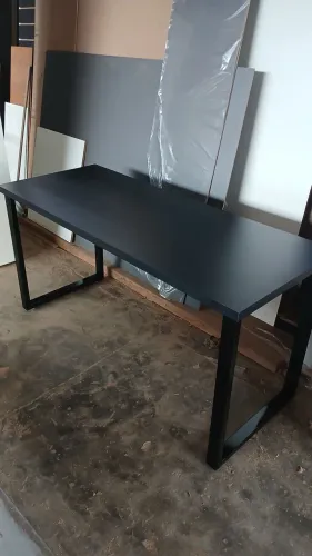 Mesa industrial em mdf preto 1,50 metros preço promocional