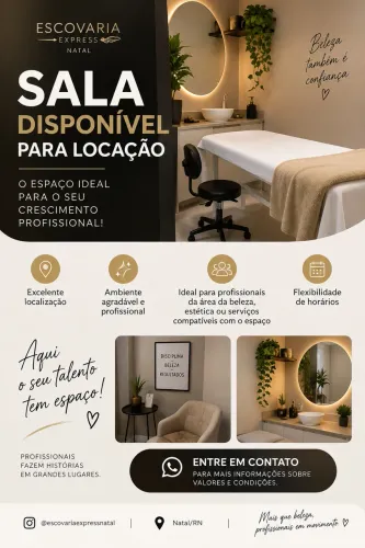 Sala disponível para Locação