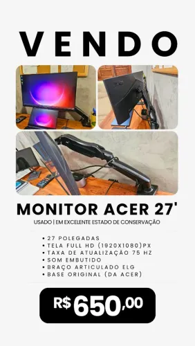 Monitor Acer 27' polegadas