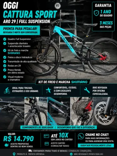 OGGI CATTURA SPORT ARO 29 - FULL SUSPENSION - IMPECÁVEL