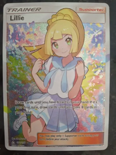 Carta Pokemon Lillie Trainner Supporter inglês original NM