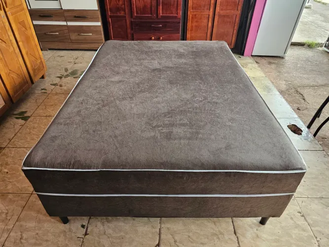 Cama unibox nova casal de espuma