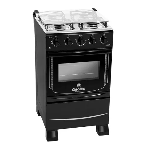 Fogão 4 bocas preto novo